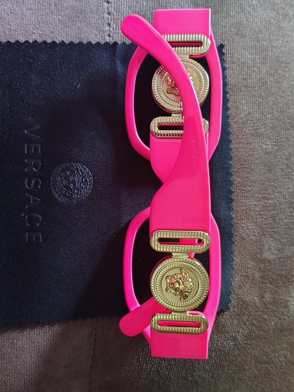 Versace Fuchsia Pink Sunglasses New - Picture 2 of 5